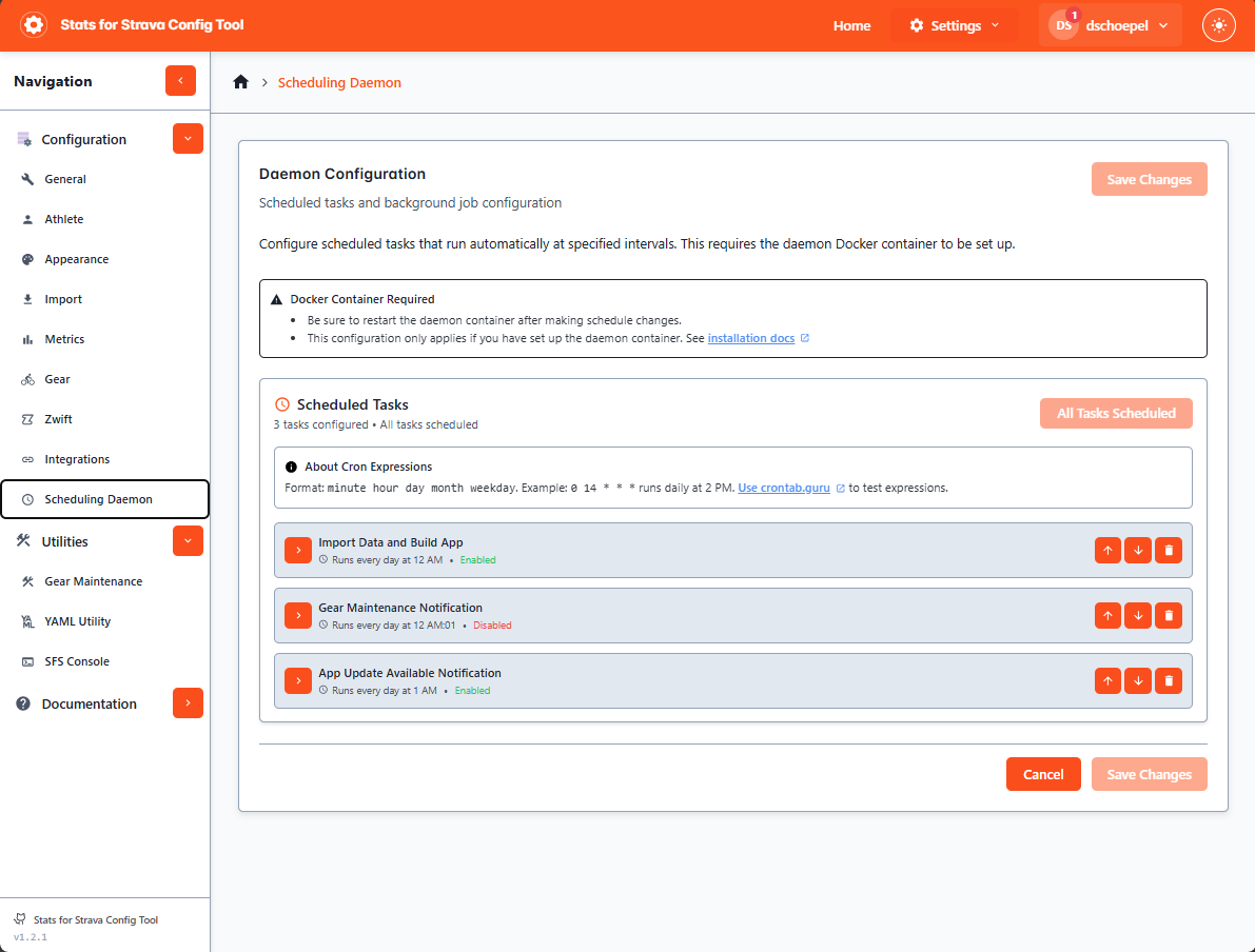 Config tool - Scheduling Daemon Editor